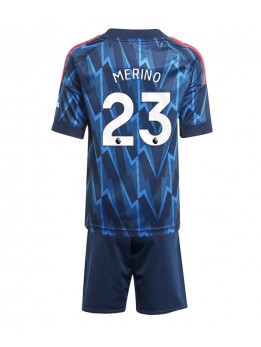Arsenal Mikel Merino #23 Replika Borta Kläder Barn 2025-26 Kortärmad (+ byxor)